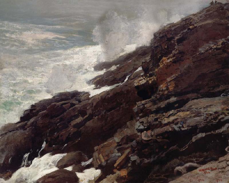 Winslow Homer High Cliff,Coast of Maine oil painting image